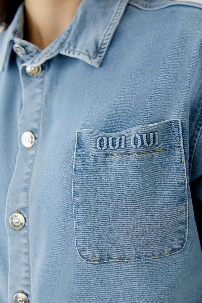 Женская рубашка OUI 96464 5300 Голубой 36